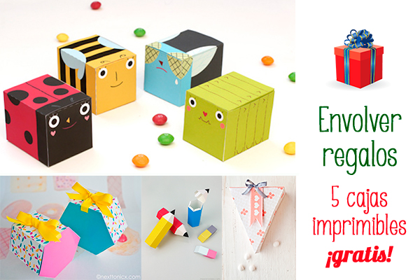 Envolver regalos: cajas imprimibles