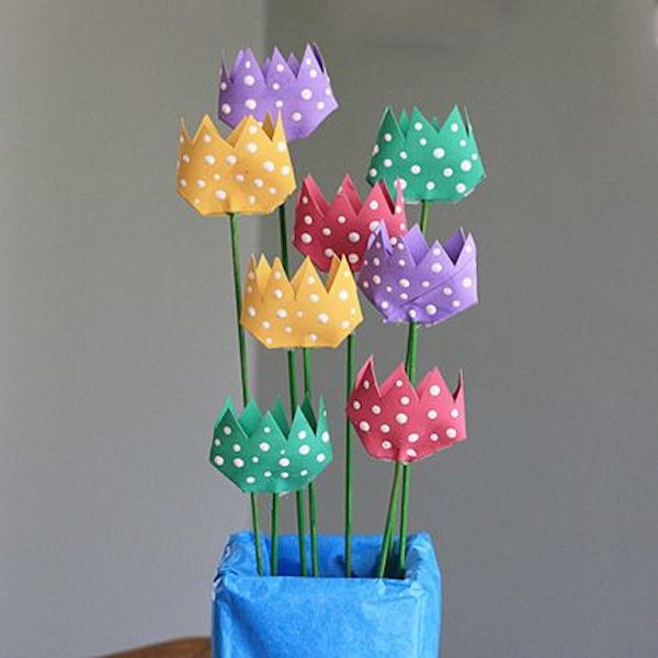 Flores Con Rollos De Papel