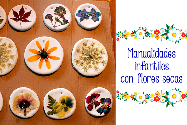 Manualidades infantiles con flores secas - Pequeocio