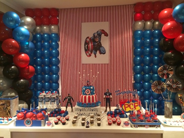 Fiesta infantil temática del Capitán América