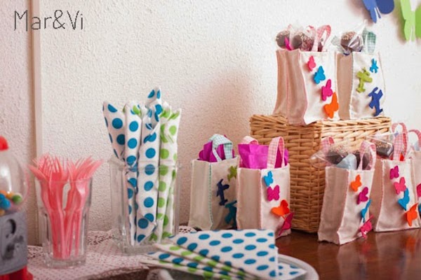 Fiestas infantiles: bolsitas de tela para chuches - Pequeocio