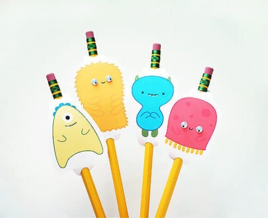 Lápices decorados para la vuelta al cole