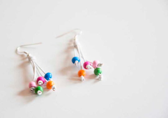 Pendientes con bolitas