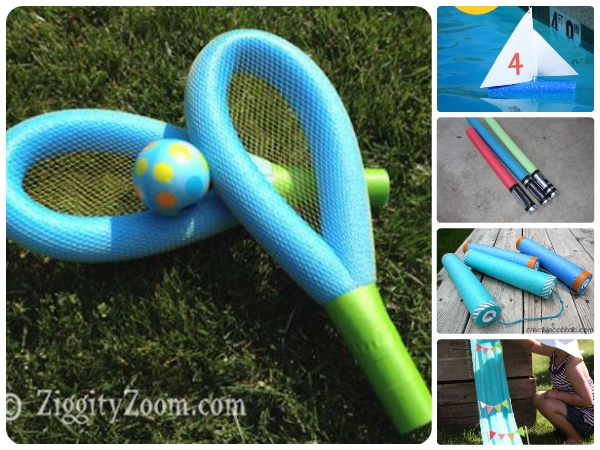 Manualidades con churros de piscina para los niños