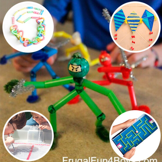 Manualidades infantiles con pajitas