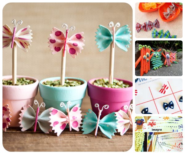 Manualidades para niños con pasta