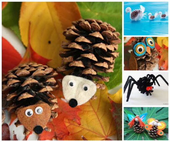 Manualidades infantiles con piñas