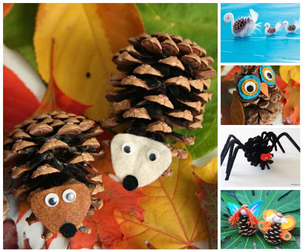 Manualidades infantiles con piñas