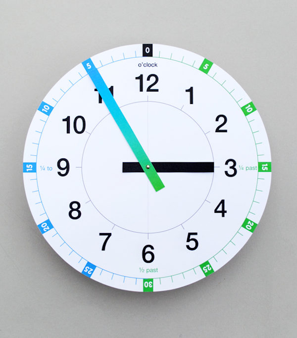 Manualidades infantiles para aprender la hora