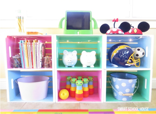 Muebles reciclados con cajones de fruta