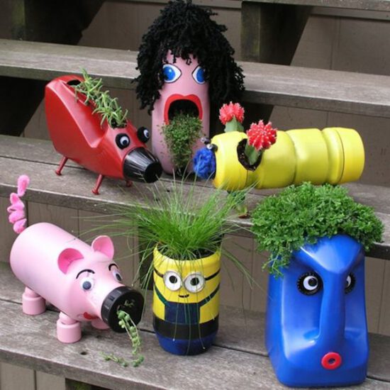 Manualidades recicladas con botellas