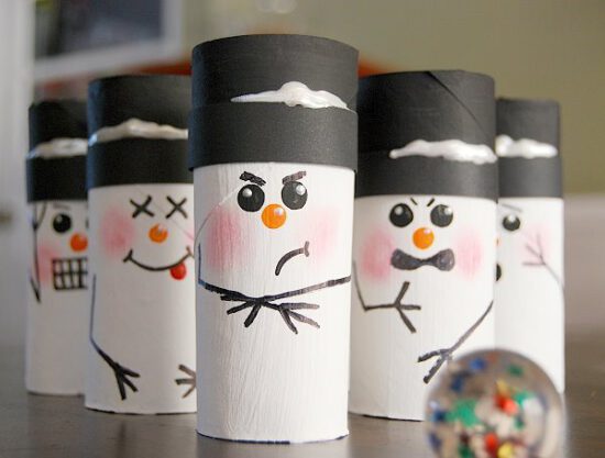 Manualidades navideñas con rollos
