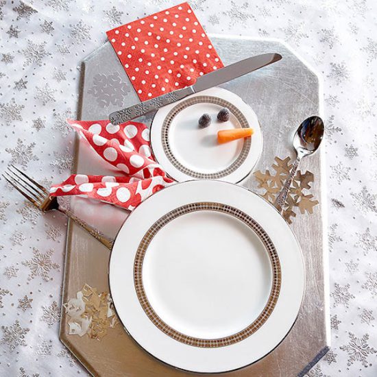 Decoración para la mesa de Navidad