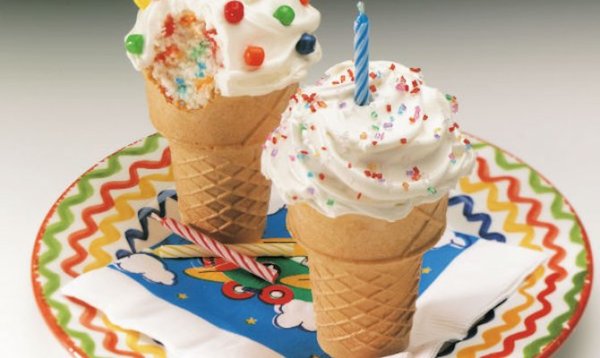 Cupcakes en forma de helado