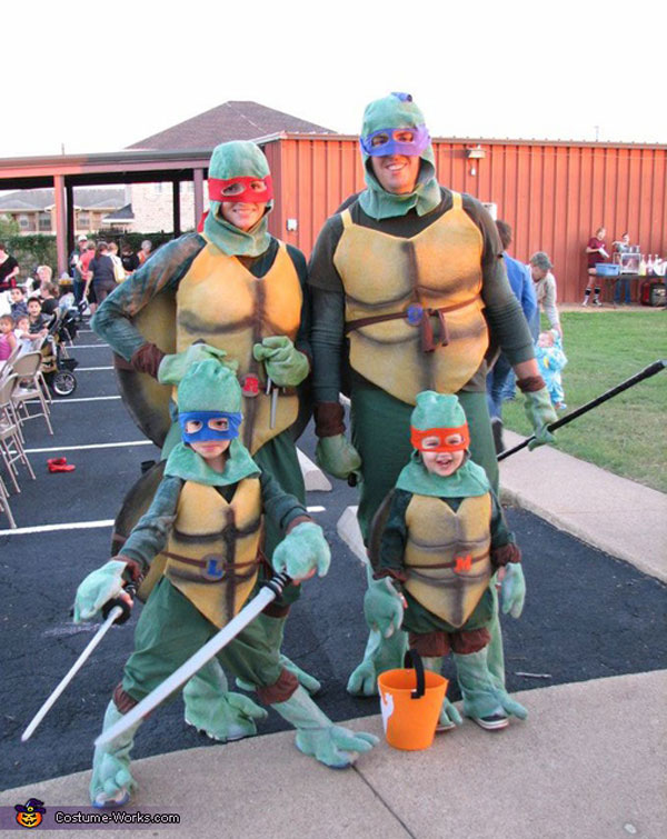 Disfraces Para Familias: Tortugas Ninja