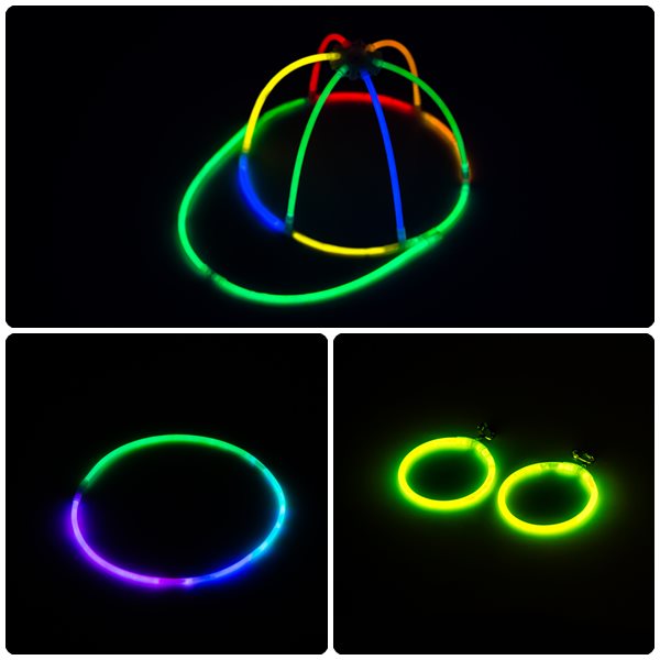 Pulseras fluorescentes y otros artículos