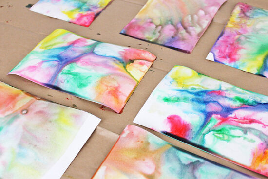 Manualidades para niños, papel de aguas