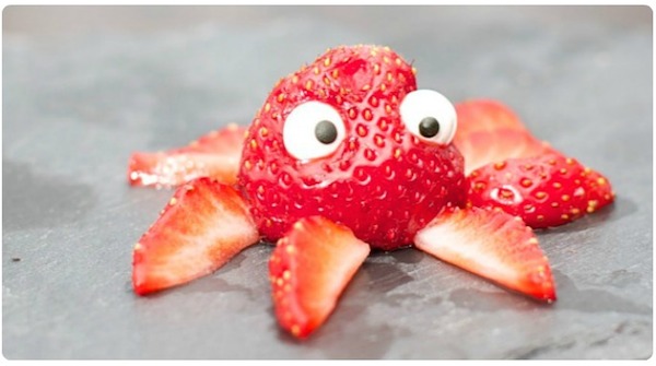 Postres con fresas para niños