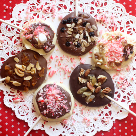 Piruletas de chocolate fáciles