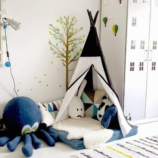 Decoración infantil, tipis indios