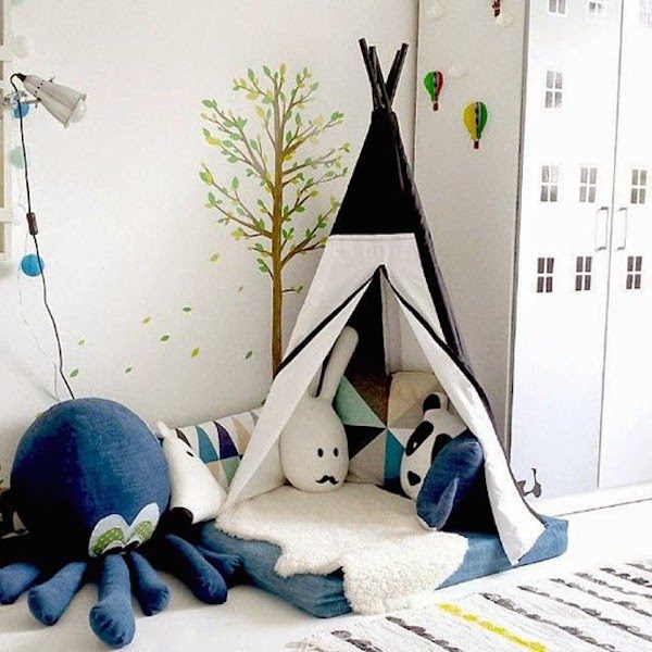 Decoración infantil, tipis indios