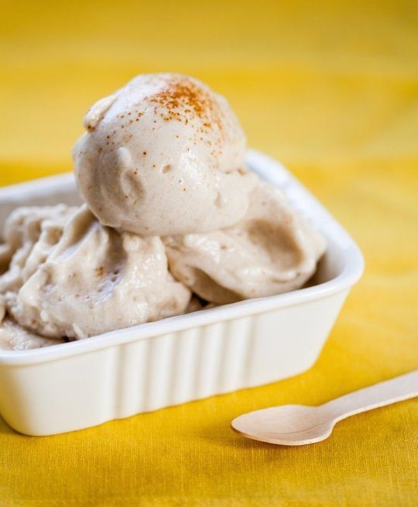 Helado casero de plátano