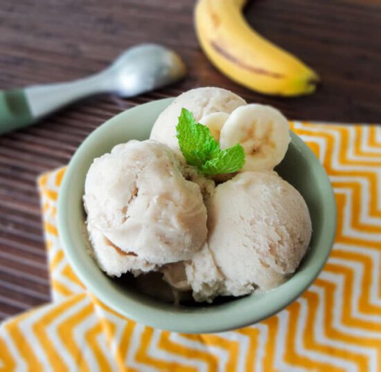 helado de platano facil
