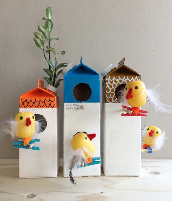 Manualidades recicladas con cartones de leche