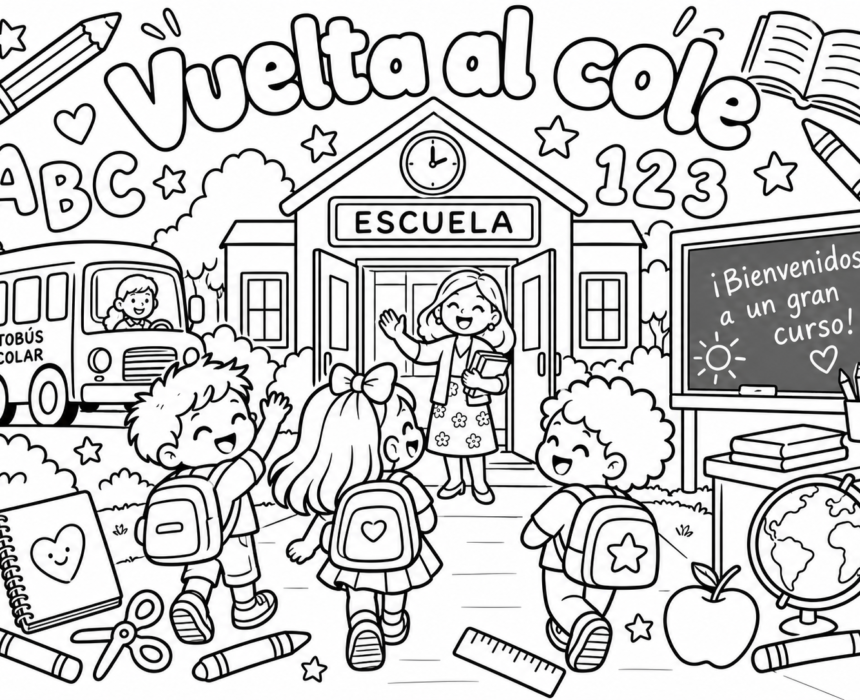 dibujos para colorear vuelta al cole