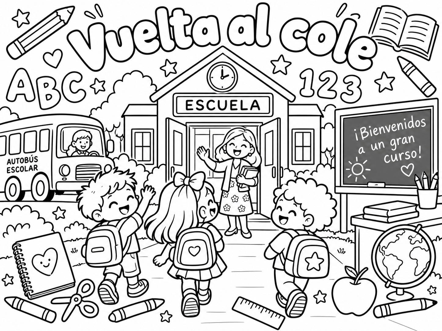 Dibujos Para Colorear Vuelta Al Cole