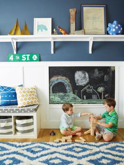 5 habitaciones infantiles con paredes de pizarra - Pequeocio