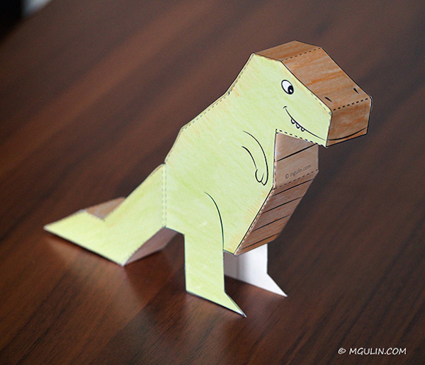 Imprime gratis 5 dinosaurios para niños - Pequeocio
