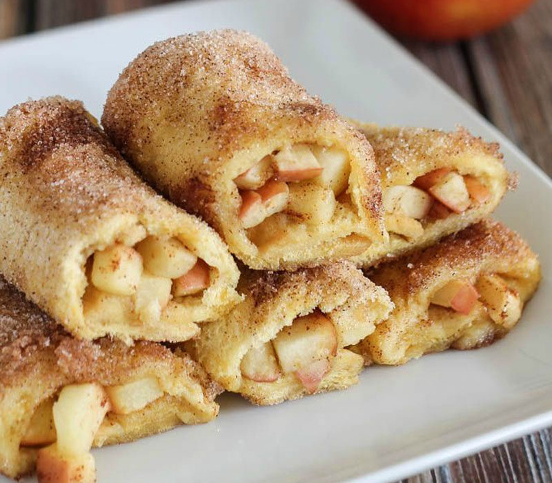 rollitos de manzana y canela