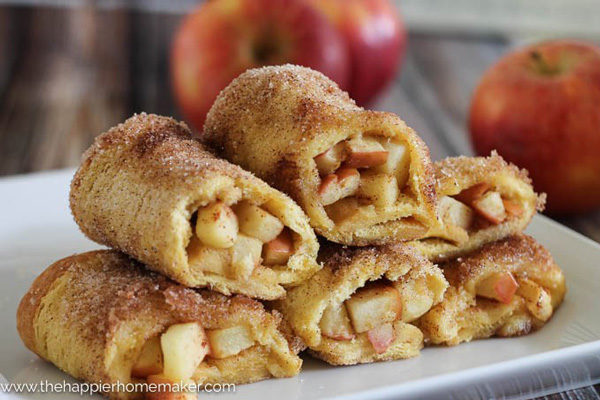 tarta de manzana rollitos