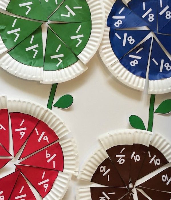 Manualidades infantiles para aprender fracciones