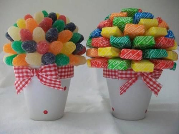 Árboles y pinchos de chuches para fiestas de cumpleaños o comuniones