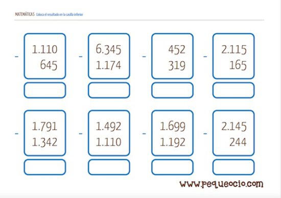 Fichas De Matemáticas Para Descargar