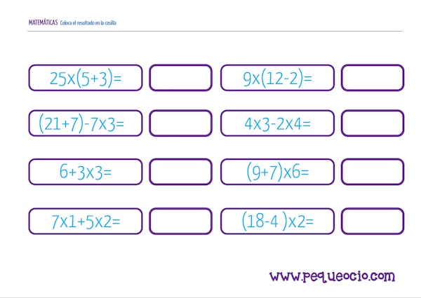 Fichas De Matemáticas