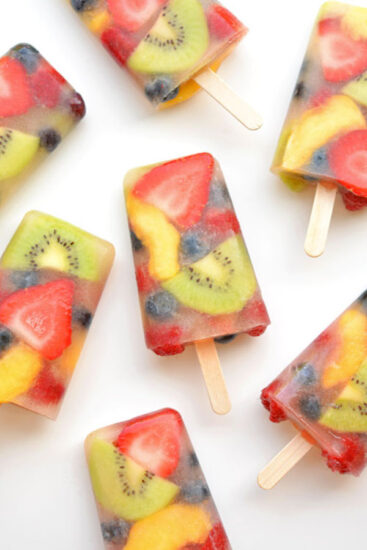 Helado casero de fruta fresca