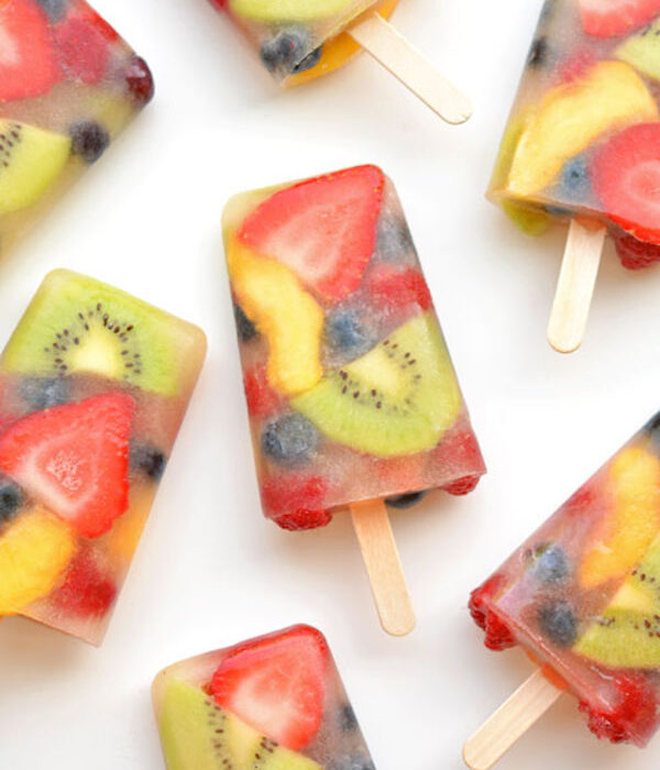 Helado casero de fruta fresca