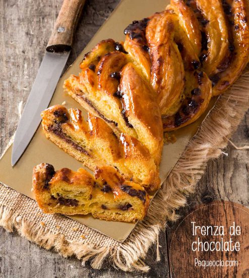 trenza de chocolate receta