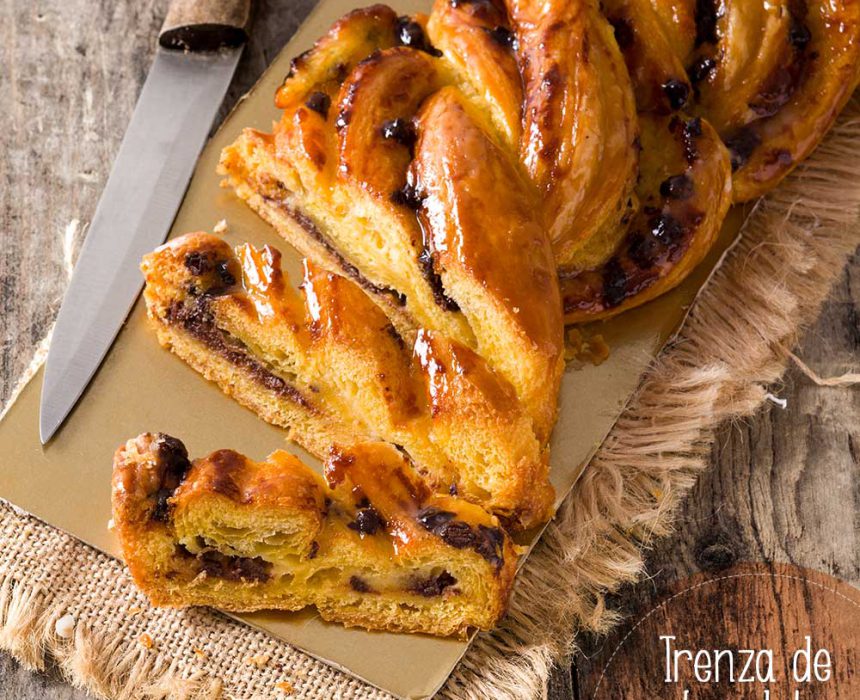 trenza de chocolate receta