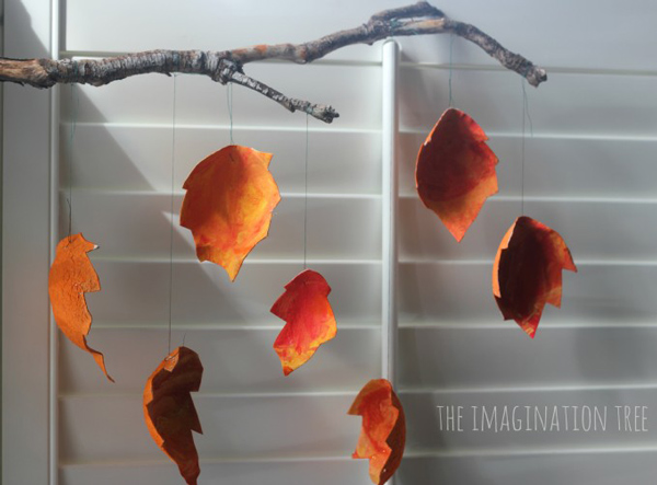 manualidades para niños hojas de otoño