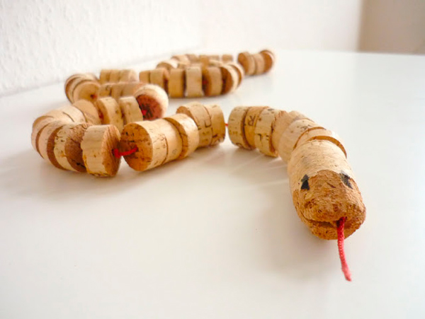 Manualidades Infantiles: Serpiente De Corcho