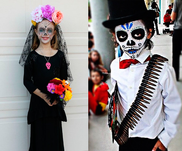 Dictar Espejismo Medición Cómo hacer un disfraz casero de calavera mexicana o Catrina del Día de  Muertos - Pequeocio