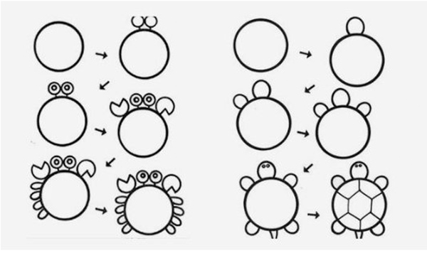 Cómo dibujar animales fáciles  Pequeocio, dibujos de Animales Sencillos, como dibujar Animales Sencillos paso a paso