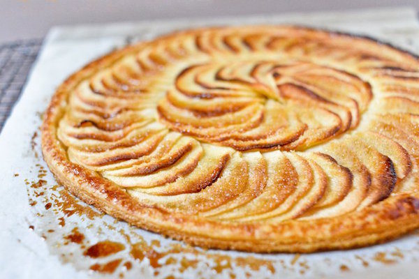 Tarta de manzana de hojaldre