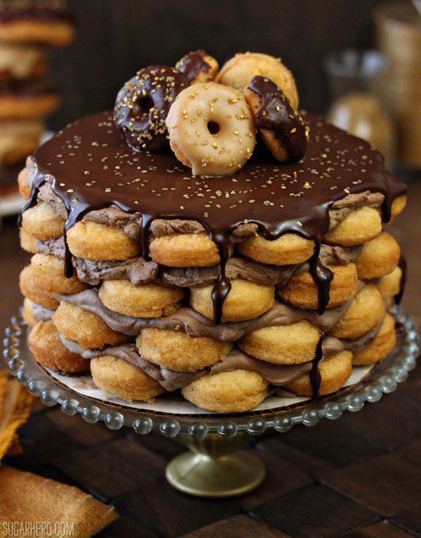 Tarta De Cumpleaños De Donuts