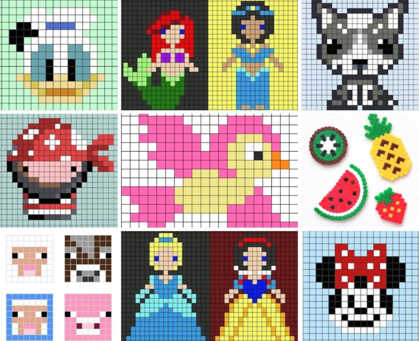 50 plantillas Hama Beads gratis para tus manualidades