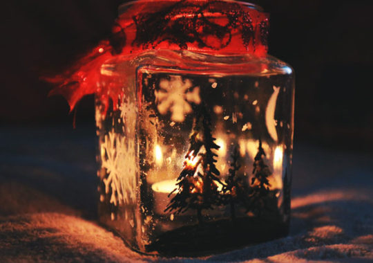 portavelas de Navidad